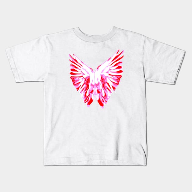 Pink Angel Wings Kids T-Shirt by CBV